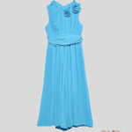 Tuta bambina Abel&Lula 5223 Turchese crepe plissettato fiori zip<BR/> 5223 TURCHESE ABEL&LULA 