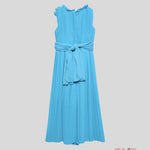 Tuta bambina Abel&Lula 5223 Turchese crepe plissettato fiori zip<BR/> 5223 TURCHESE ABEL&LULA 