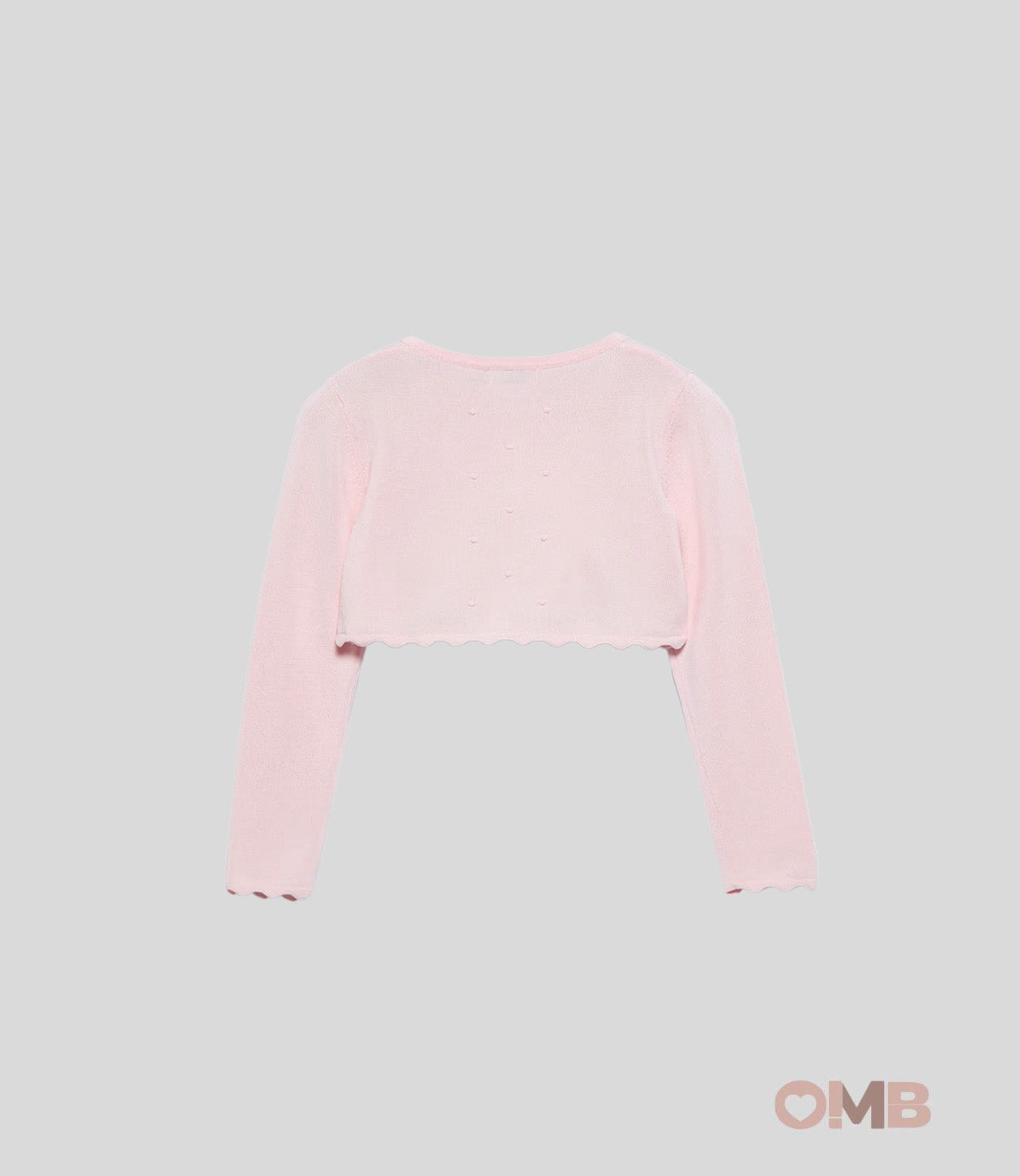 Cardigan bambina Abel&Lula 5382 Rosa viscosa bottone girocollo orli ondulati<BR/> 5382 ROSA ABEL&LULA 