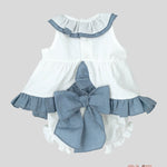Completo neonata Calamaro baby 22084 bianco 22084 AZZURRO CALAMARO BABY 