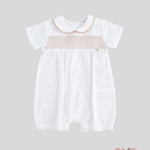 Pagliaccetto neonata Coccode 125 Bianco mezza manica collo tondo elastico bottoni 125 BIANCO COCCODE 