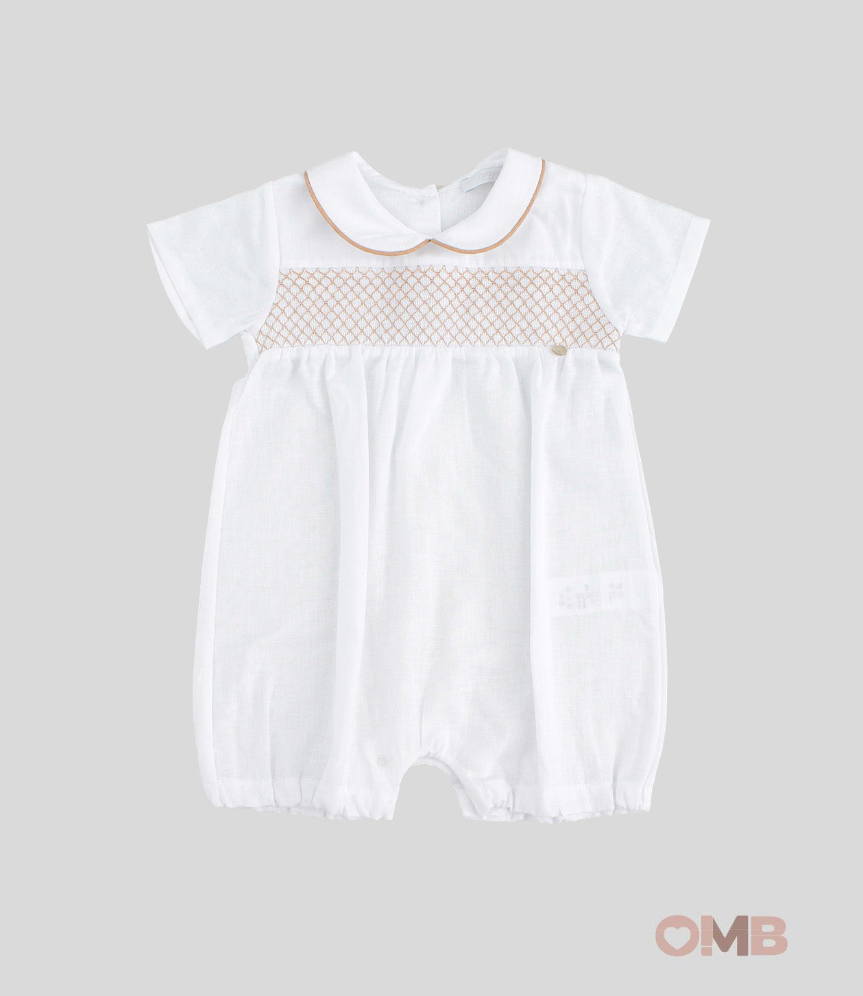 Pagliaccetto neonata Coccode 125 Bianco mezza manica collo tondo elastico bottoni 125 BIANCO COCCODE 