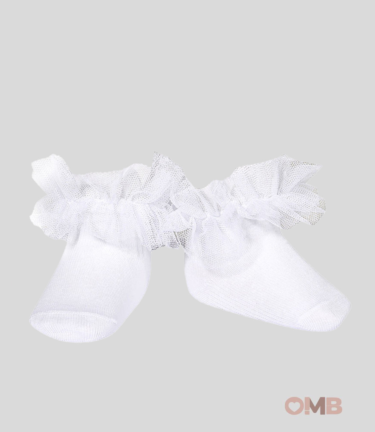 Calzino neonata Condor 2488/4 Bianco tulle cotone corti 2488/4 200 CONDOR 