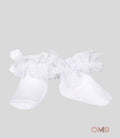 Calzino neonata Condor 2488/4 Bianco tulle cotone corti