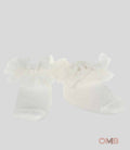 Calzino neonata Condor 2488/4 Latte tulle arricciato corti cotone