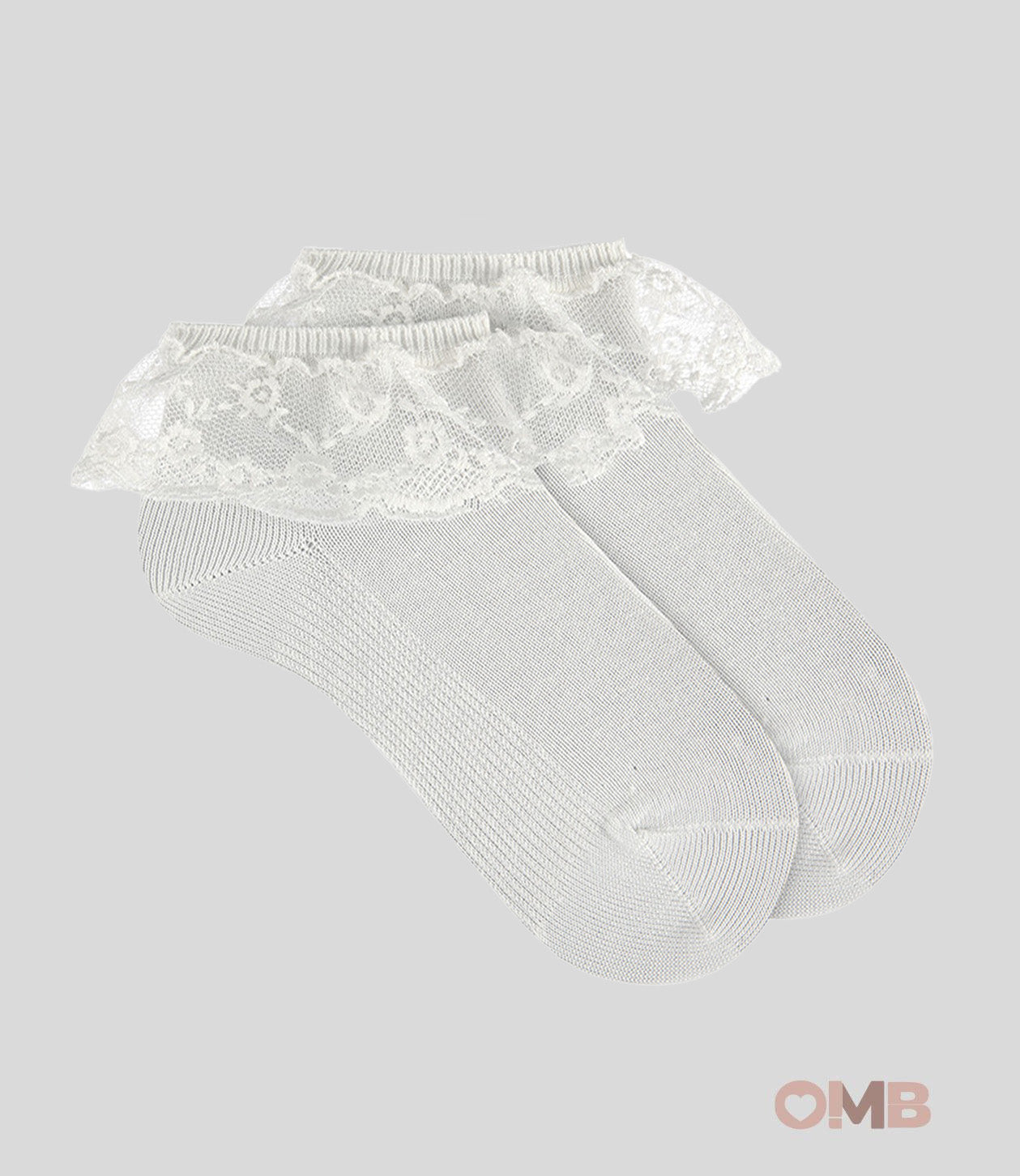 Calzino neonata Condor 2490/4 Latte corti balza in pizzo cerimonia 2490/4 202 CONDOR 