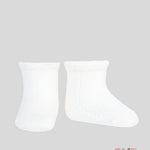 Calzino neonata Condor 2569/4 Bianco traforo laterale cotone<BR/> 2569/4 200 CONDOR 