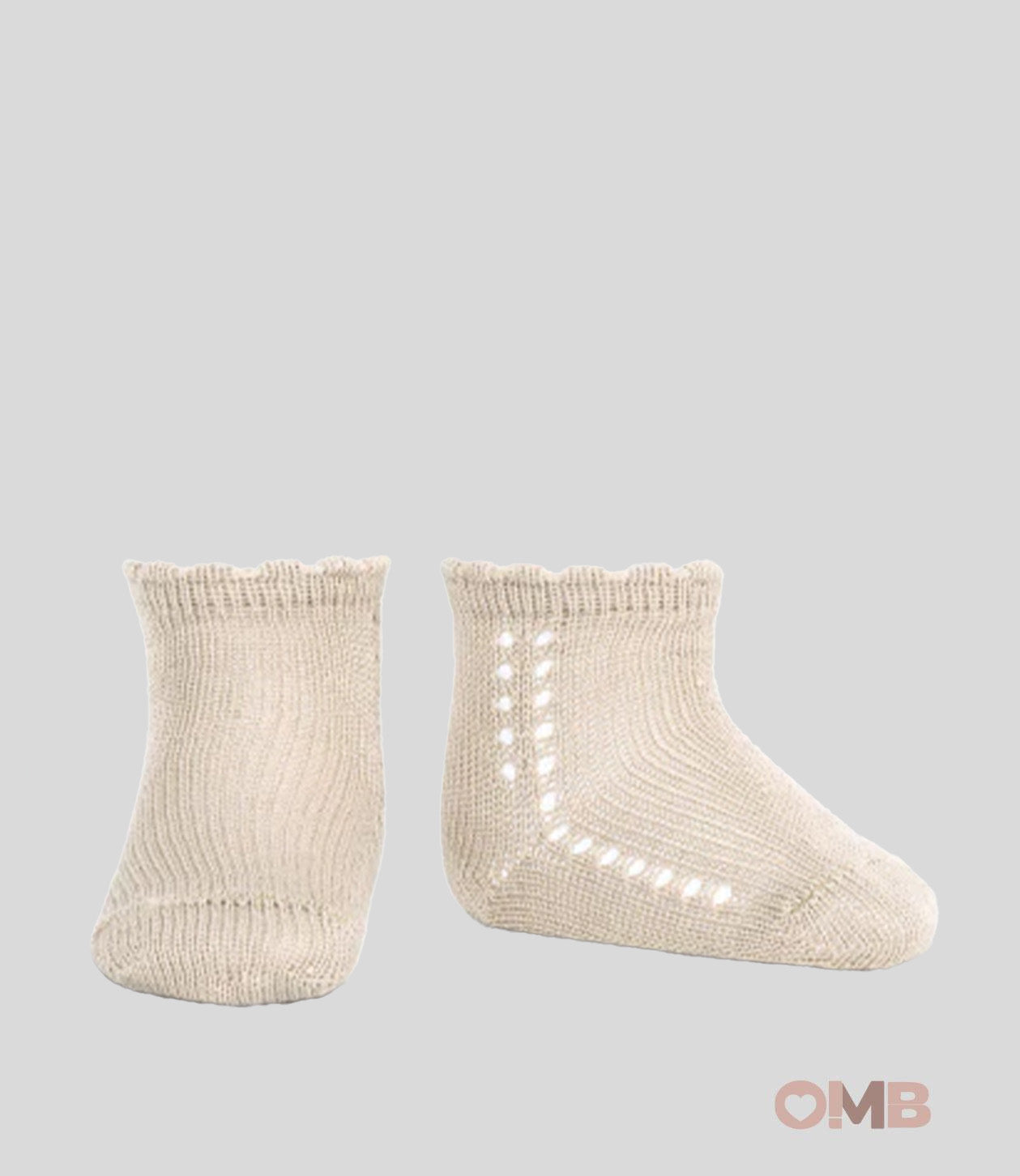 Calzino neonata Condor 2569/4 Lino traforo laterale cotone corto 2569/4 304 CONDOR 