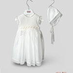 Abito Neonata NISERET 5585 Bianco 5585 PANNA NISERET 