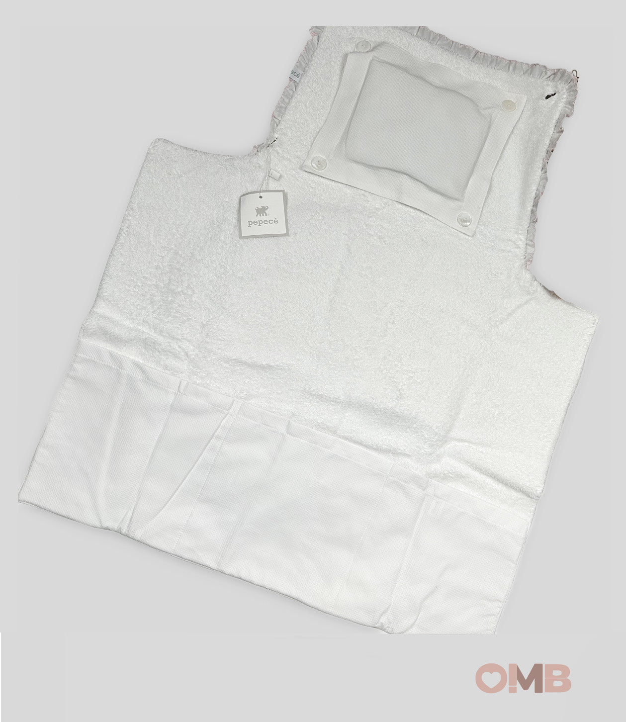 Telo Neonata PEPECE' 411 Bianco 411 ROSA PEPECE' 