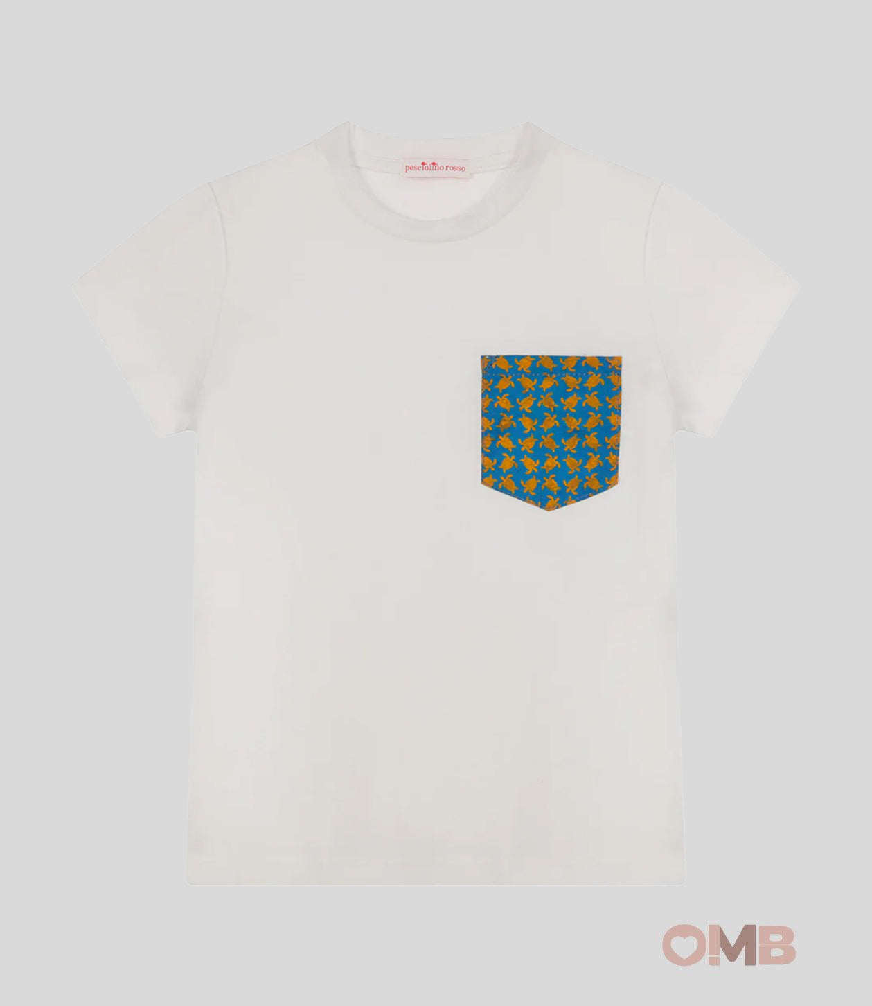 T-shirt Bambino Pesciolino Rosso bianca<BR/> TSM. TARTARUGA PESCIOLINO ROSSO 