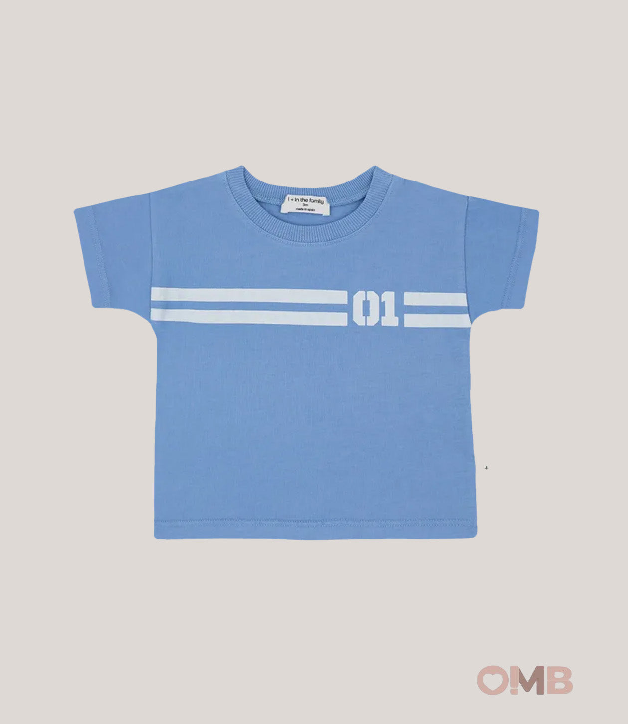 T-shirt neonato 1+IN THE FAMILY POLLENSA Blu POLLENSA COBALTO 1+INTHEFAMILY 