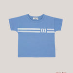 T-shirt neonato 1+IN THE FAMILY POLLENSA Blu POLLENSA COBALTO 1+INTHEFAMILY 