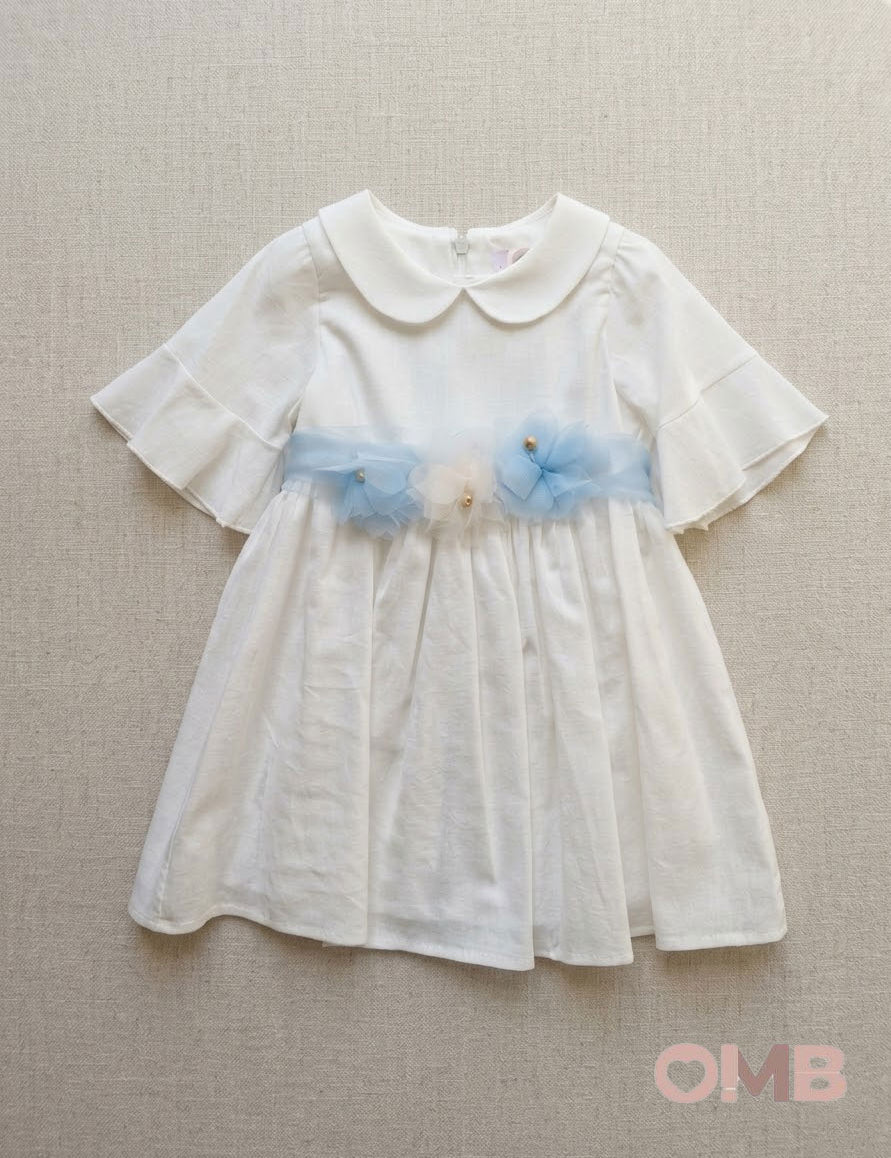 Abito bambina AMBARABA' FF41000A Bianco FF41000A BIANCO/CIELO AMBARABA' 