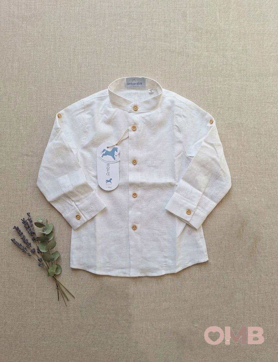 Camicia neonato AMBARABA' FM41165 Bianca FM41165 BIANCO AMBARABA' 