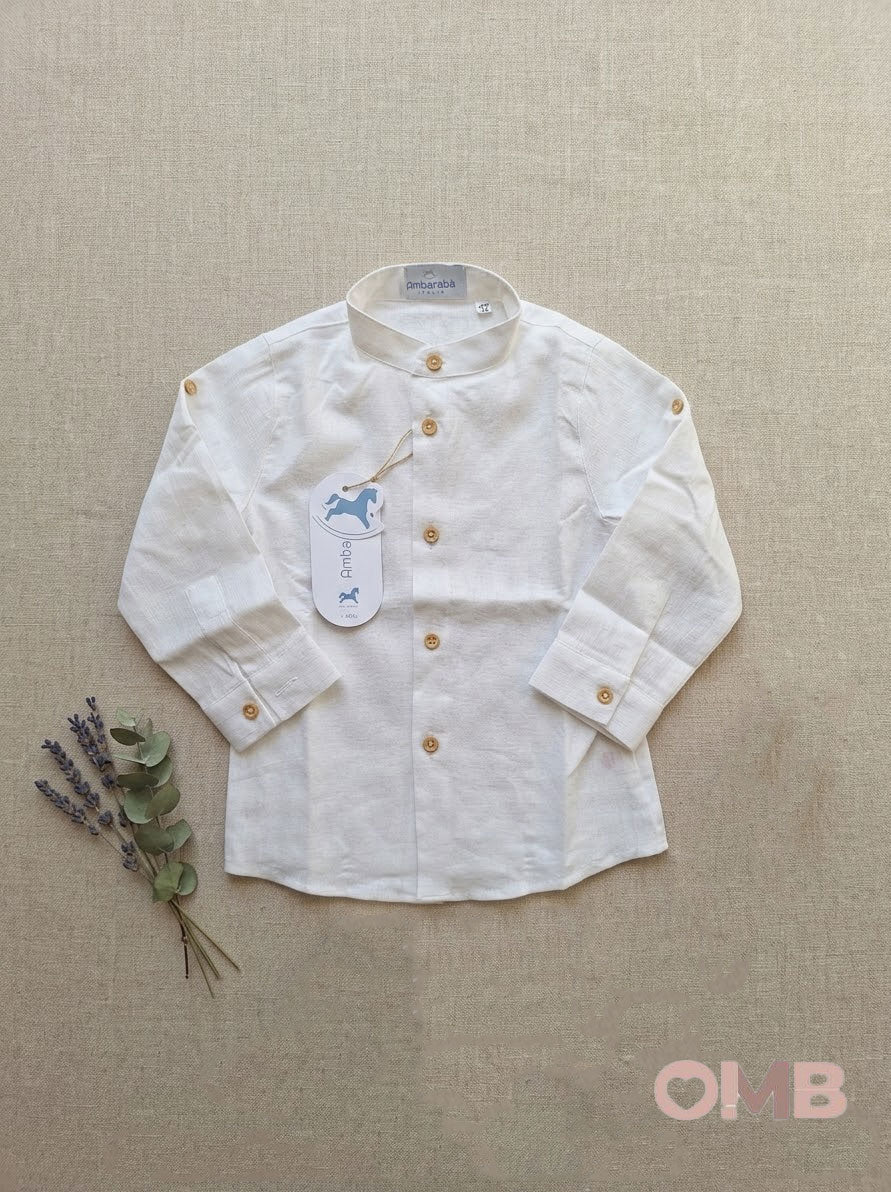 Camicia neonato AMBARABA' FM41165 Bianca FM41165 BIANCO AMBARABA' 