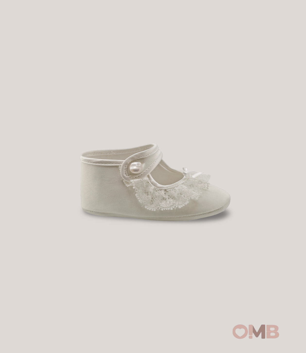 Scarpe neonata AMBARABA' SF4304 Bianche pizzo cinturino raso fiocco SF4304 BIANCO AMBARABA' 