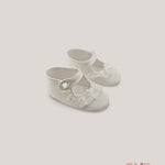 Scarpe neonata AMBARABA' SF4304 Bianche pizzo cinturino raso fiocco SF4304 BIANCO AMBARABA' 