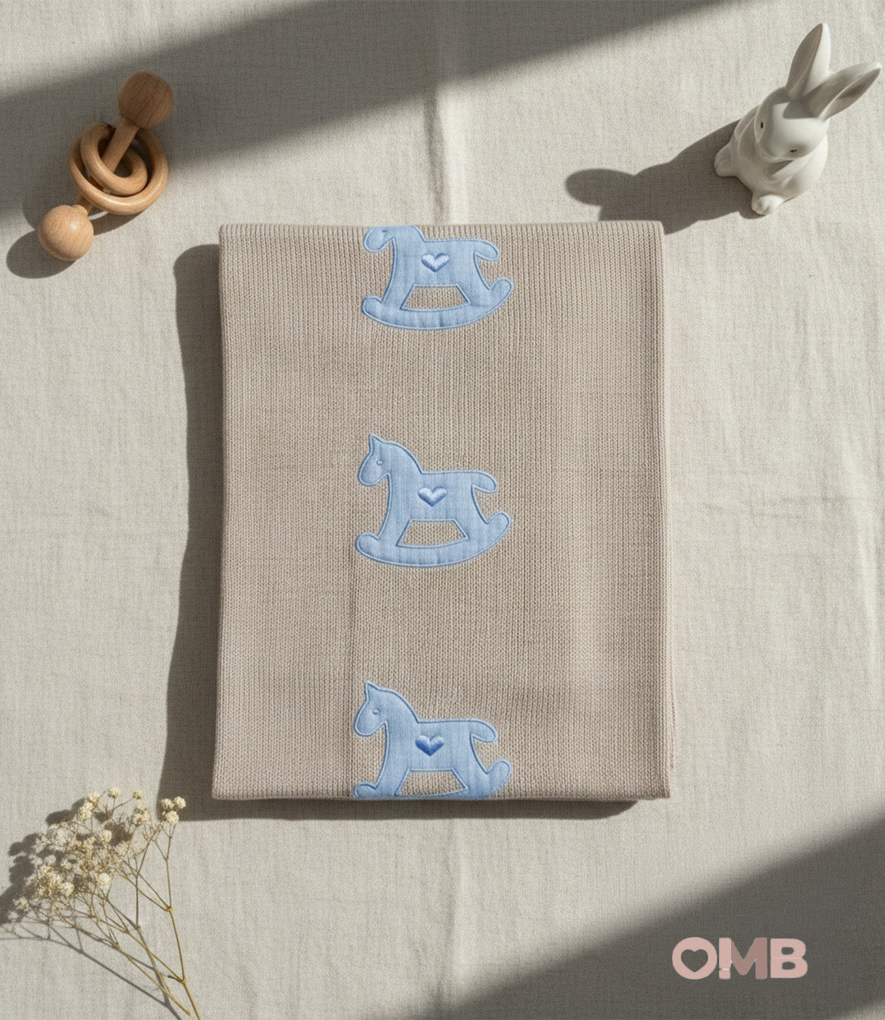 Coperta BABY LORD neonato 199 Sabbia 199 SABBIA-CIELO BABY LORD 