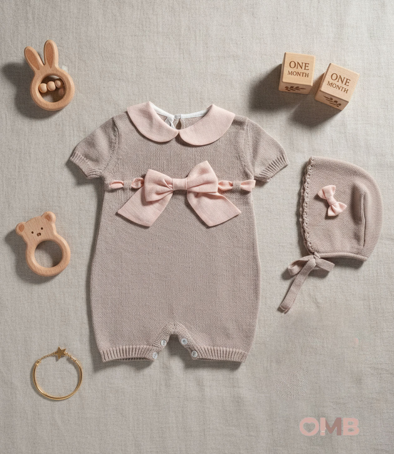 Set nascita BABY LORD neonata 351 687 768 Sabbia 351-687 SABBIA-ROSA BABY LORD 