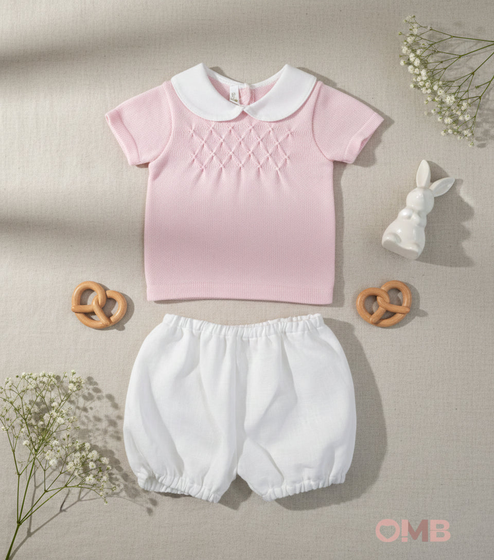 Completo BABY LORD neonata 585 Rosa 585 ROSA-BIANCO BABY LORD 