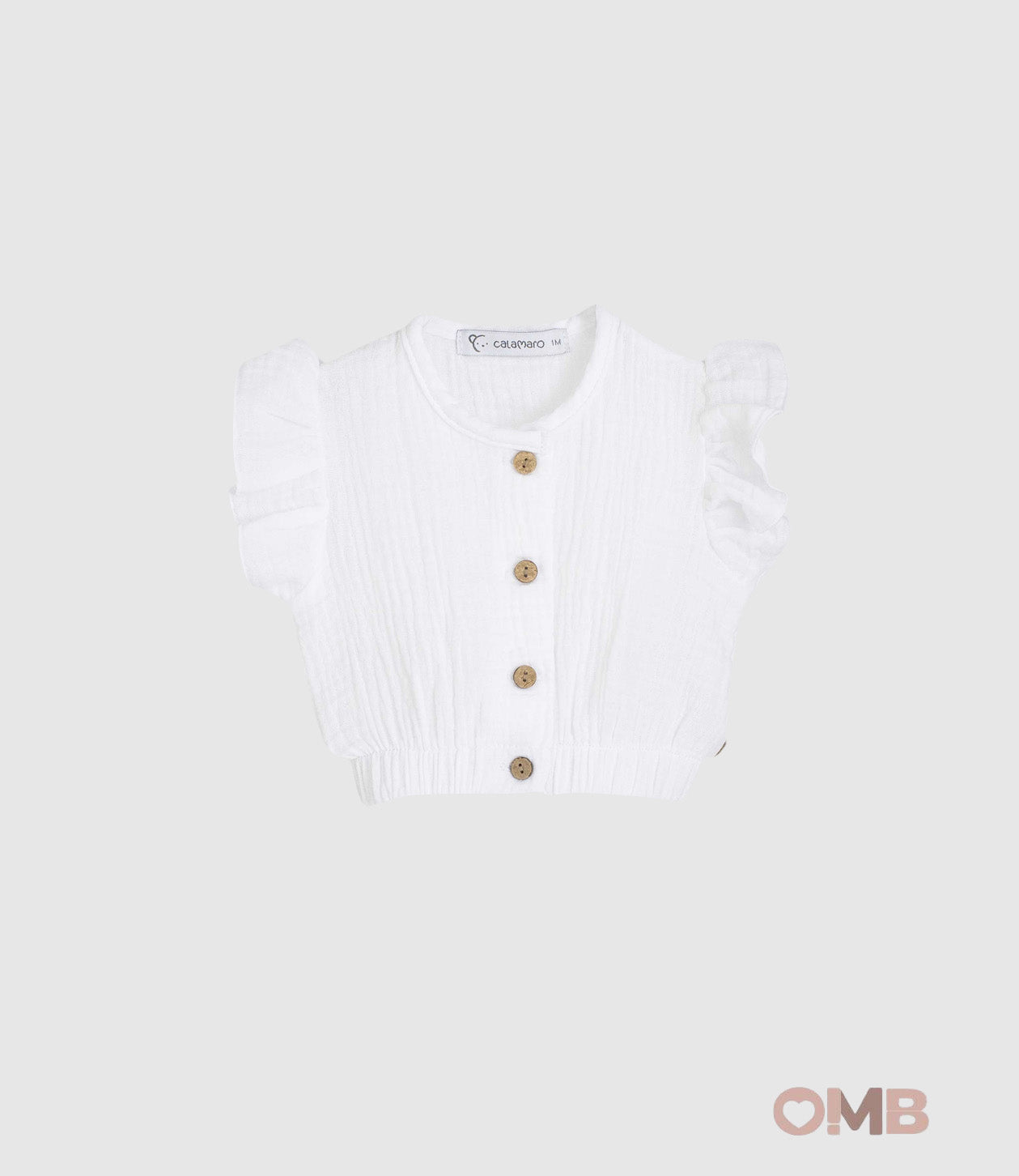 Blusa CALAMARO BABY bambina 15046N Bianca<BR/> 15046-N. BIANCO CALAMARO BABY 