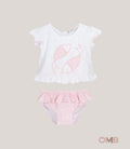 Completo neonata CALAMARO BABY 23067B Rosa