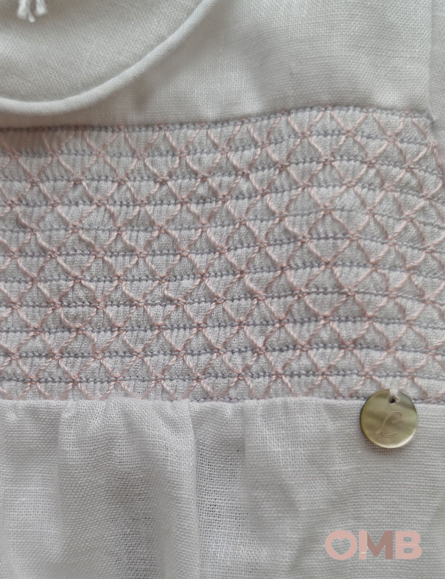 Pagliaccetto neonato COCCODE C63128 Bianco C63128 BIANCO/ROSA COCCODE 