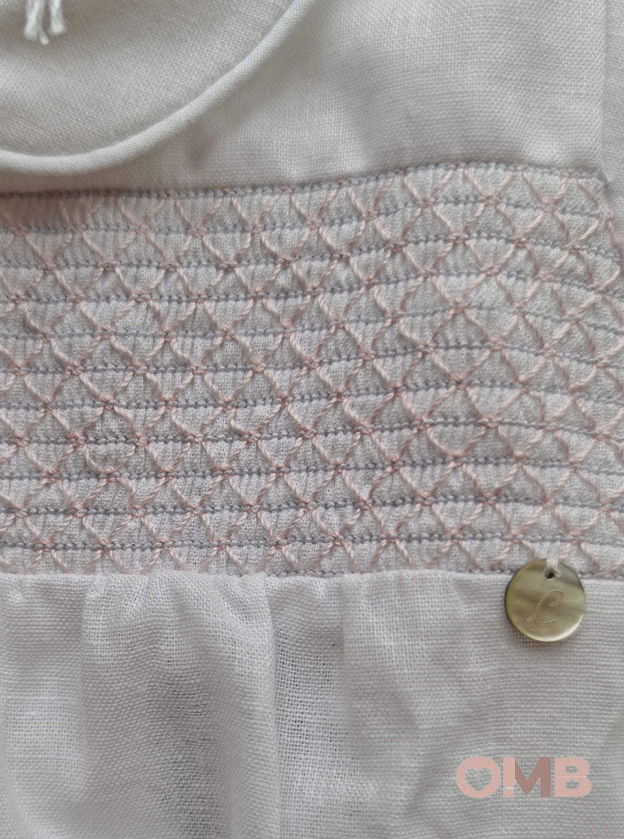 Pagliaccetto neonato COCCODE C63128 Bianco C63128 BIANCO/ROSA COCCODE 