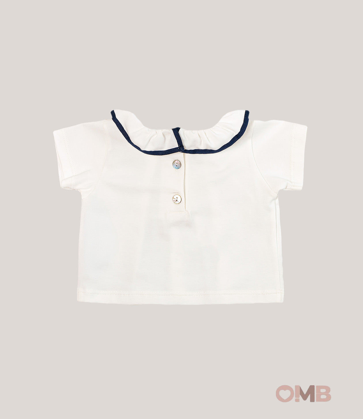 T-shirt neonata COCCODE C63175 Panna C63175 PANNA/BLU COCCODE 