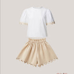Completo bambina COCO ET MAMA PEONIALILLA Cipria PEONIA-LILLA CIPRIA-BIANCO COCO ET MAMA 
