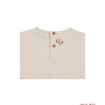 T-shirt EMILE ET IDA neonata AD015 Crema AD015 PANNA EMILE ET IDA 