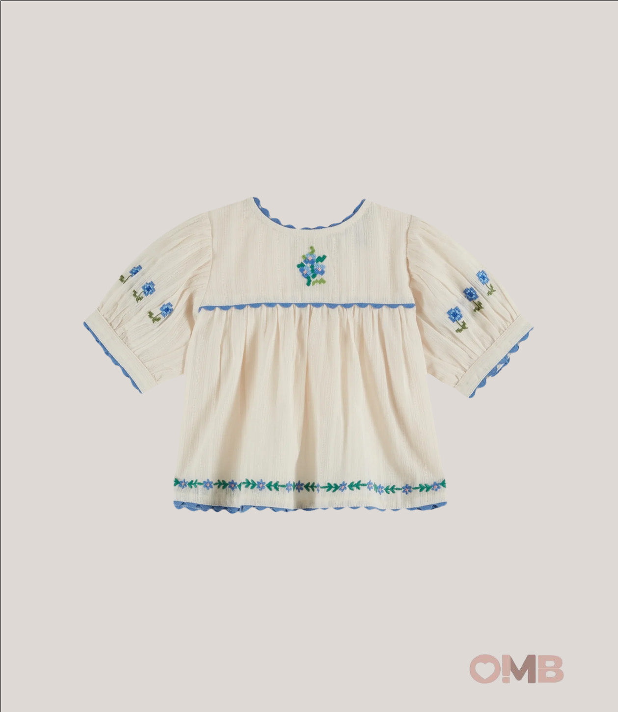 Blusa EMILE ET IDA neonata AD043 Panna AD043 PANNA-BLU EMILE ET IDA 