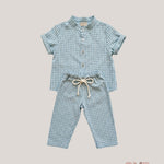 Completo neonato EMMAG PA26NCM28N Azzurro PA26N-CM28N QUADRI EMMAG 