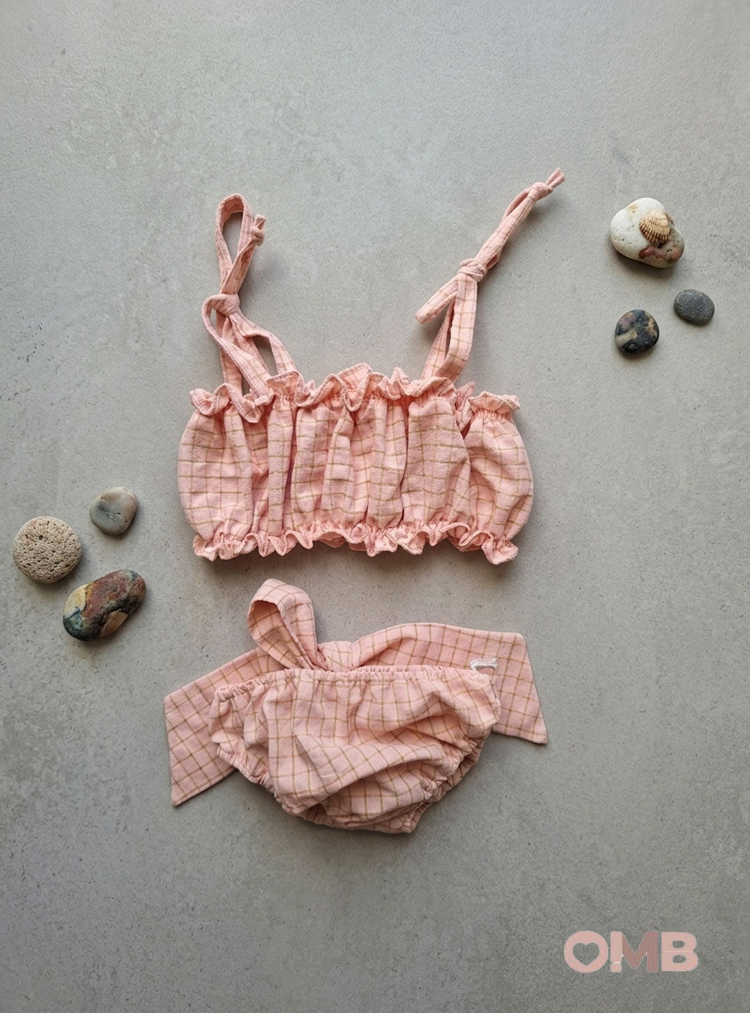 Bikini bambina EMMAG RE03CO17 Rosa RE05-CO18. QUADRI EMMAG 