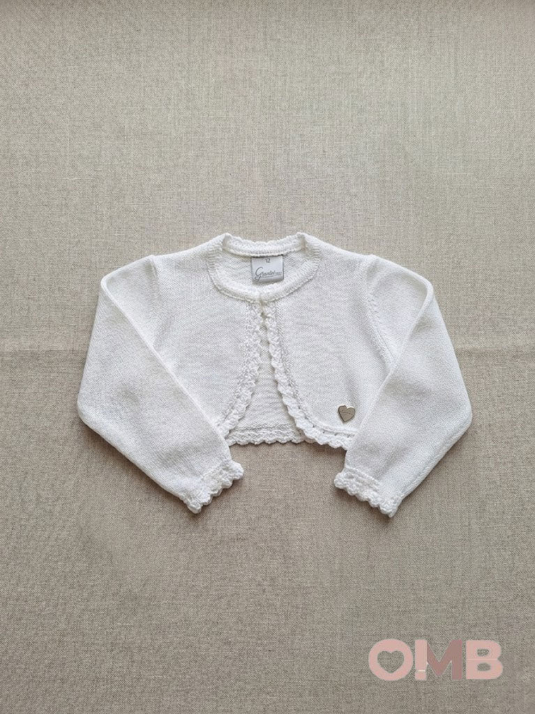 Cardigan neonata GRANLEI 422 Bianco 422 BIANCO GRANLEI 