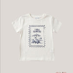T-shirt bambino LALALU TSL50 Bianca TSL50 BIANCO/BLU LALALU 