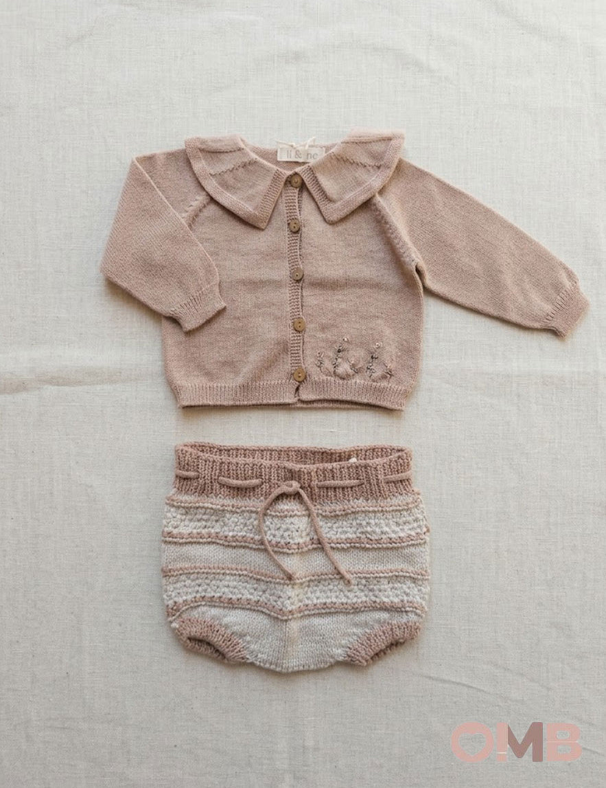 Completo neonata LI & ME 670567546746 Rosa<BR/> 6705-6754-6746 PANNA/ROSA LI & ME 