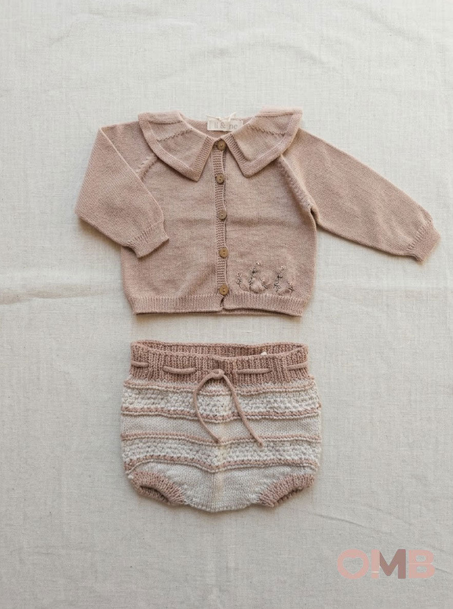 Completo neonata LI & ME 670567546746 Rosa<BR/> 6705-6754-6746 PANNA/ROSA LI & ME 