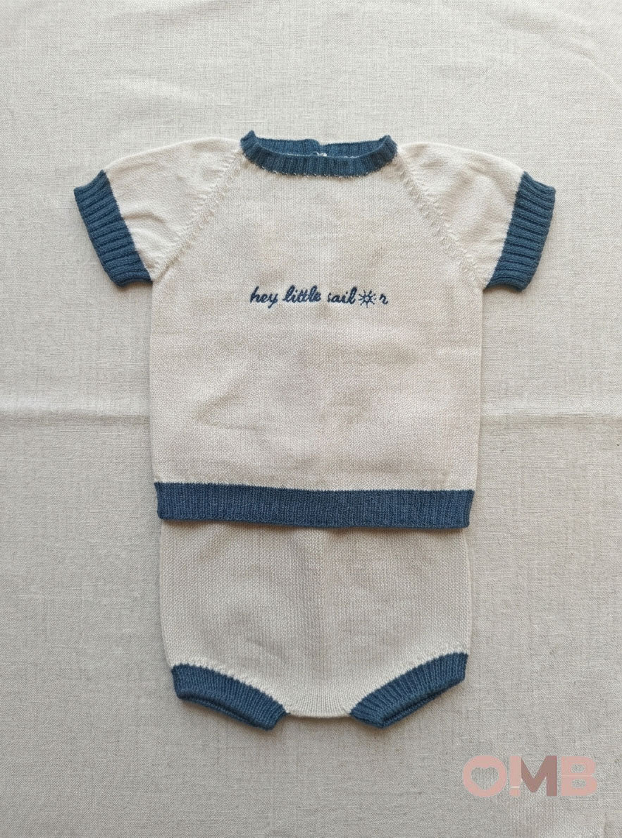 Completo neonato LI & ME 67276728 Blu 6727-6728 PANNA/BLU LI & ME 