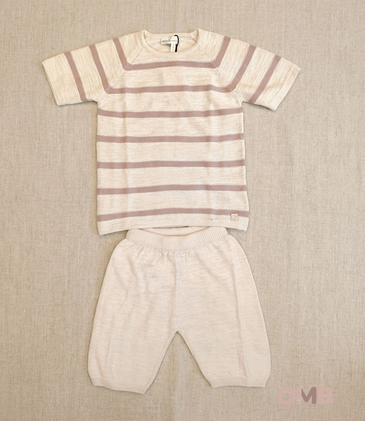 Completo bambina MAGLIFICIO VERONA 015538015539 Ecru 015538-015539 ECRU-ROSA MAGLIFICIO VERONA 
