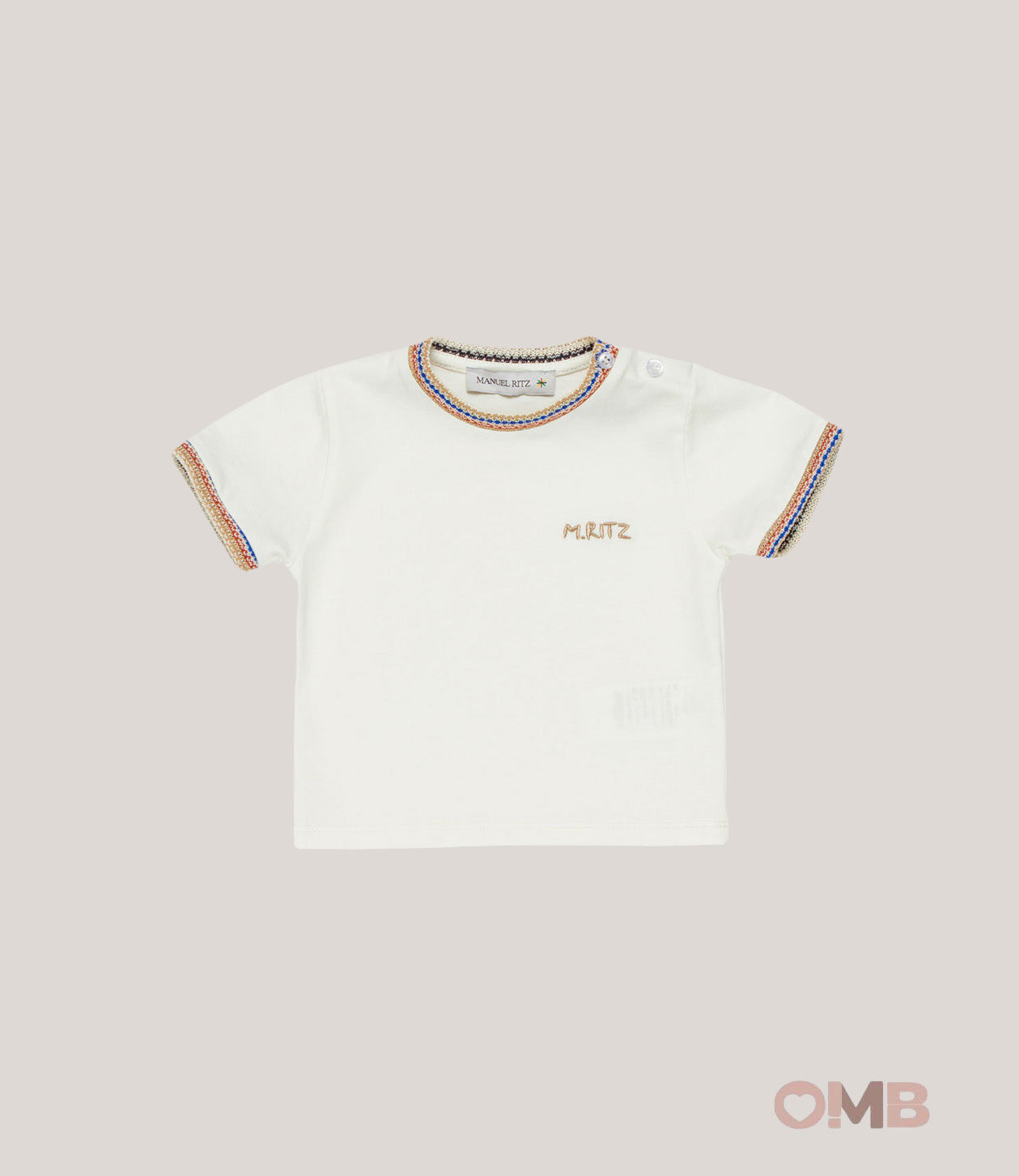 T-shirt MANUEL RITZ neonato 3453 Gesso 3453 GESSO MANUEL RITZ 