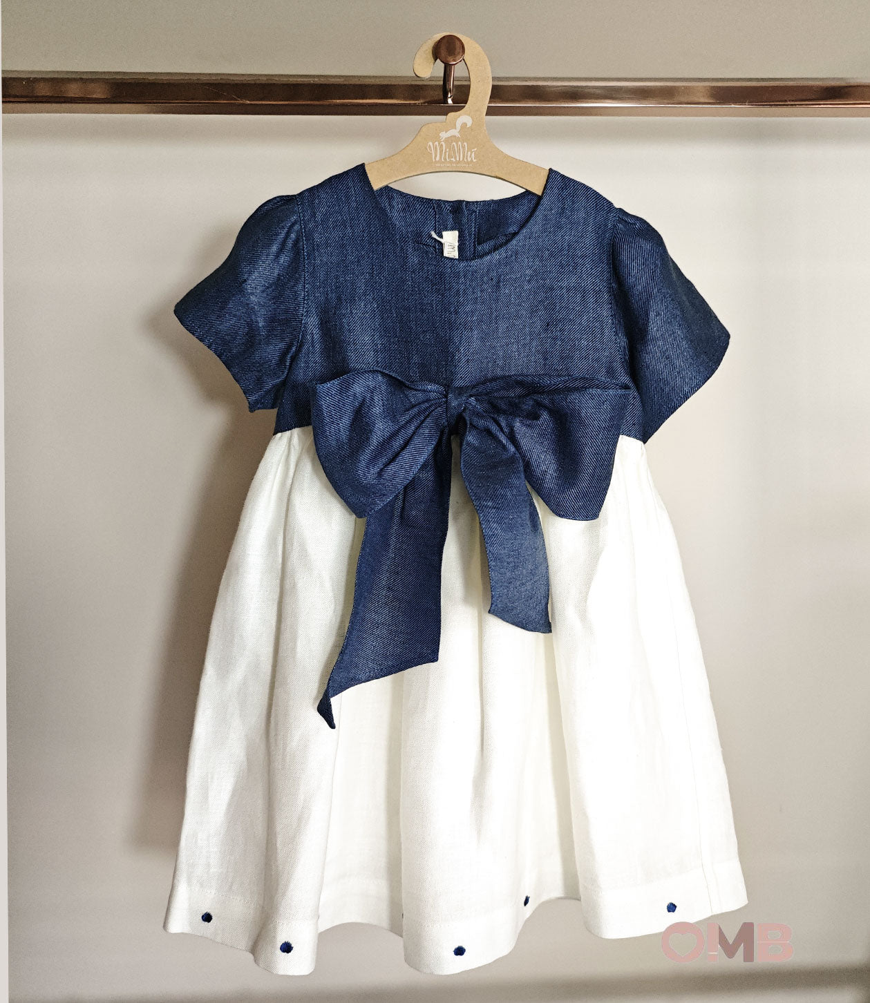 Abito bambina MIMU 0906 Blu 0906 DENIM/LINO MIMU 