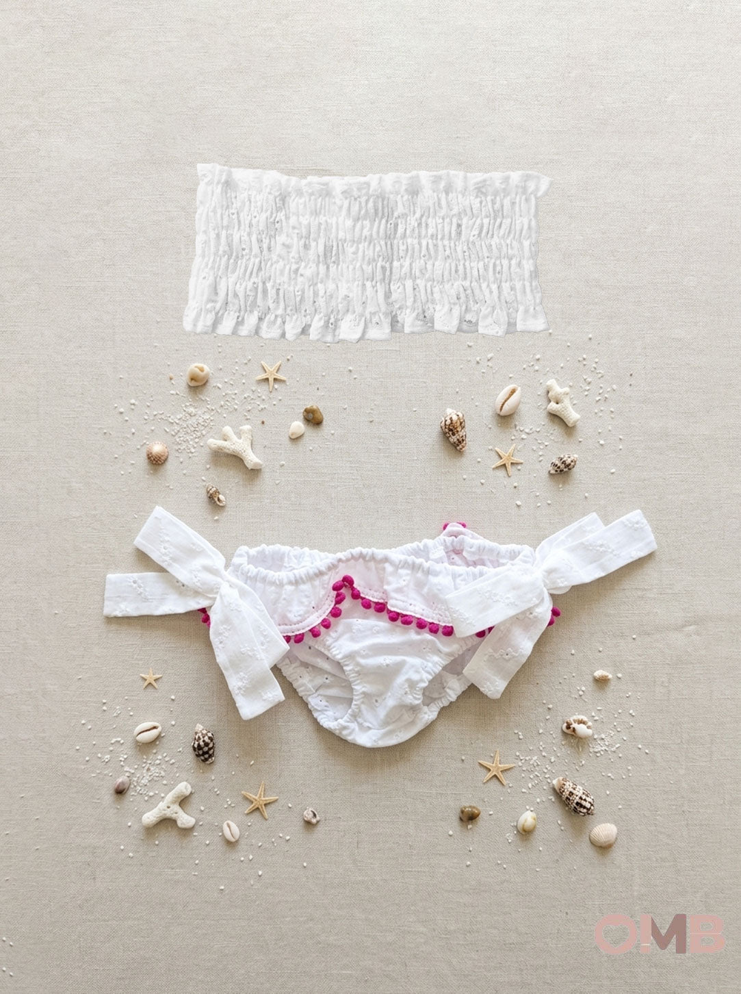 Bikini neonata PEPECE' 608 Bianco 608 BIANCO/FUCSIA PEPECE' 