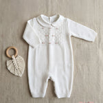 Tutina neonata PEPECE' 7715R3 Bianco<BR/> 7715R3 BIANCO-ROSA PEPECE' 