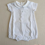 Pagliaccetto neonato PEPECE' 7721R4PG Bianco<BR/> 7721R4PG BIANCO-CIELO PEPECE' 