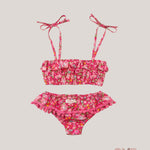 Bikini bambina PESCIOLINO ROSSO F3+TOP Fucsia F3+TOP LIBERTY PESCIOLINO ROSSO 