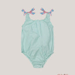 Costume bambina PESCIOLINO ROSSO IN2 Verde IN2 QUADRI PESCIOLINO ROSSO 