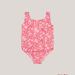 Costume bambina PESCIOLINO ROSSO IN Fucsia<BR/> IN LIBERTY PESCIOLINO ROSSO 