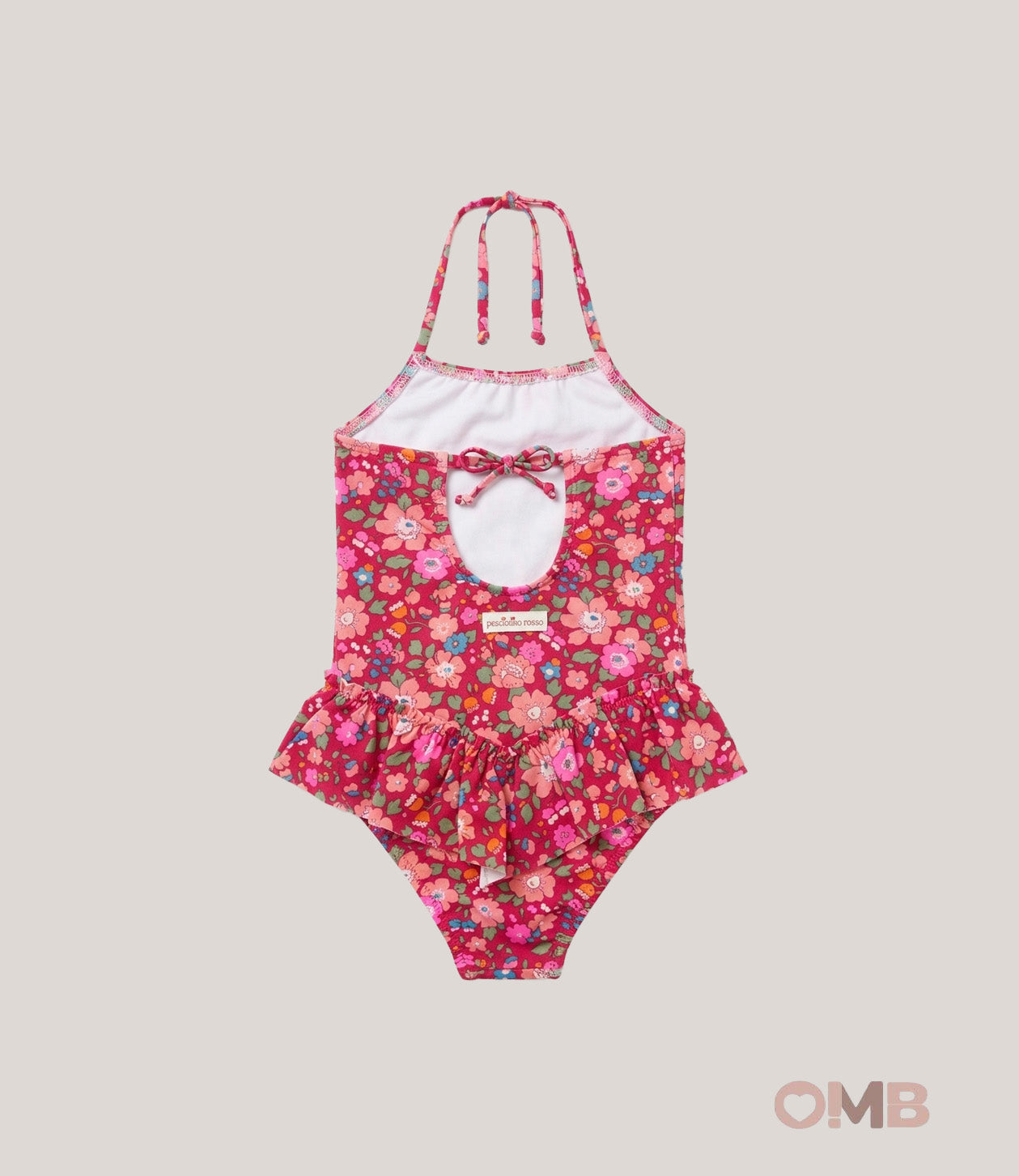 Costume bambina PESCIOLINO ROSSO INLY06 Fucsia<BR/> INLY06 LIBERTY PESCIOLINO ROSSO 